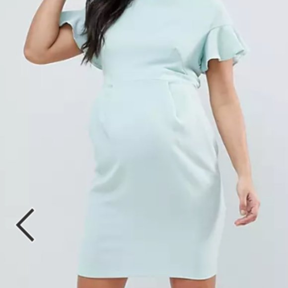 ASOS maternity mini wiggle dress w fluted sleeve - Picture 6 of 6